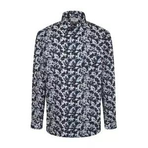 [레노마](타임스퀘어점패션관)[일반핏] 추상 잉크 플라워 프린트 긴소매셔츠 [RQSSG1075-NY]