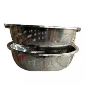 대형 채반 업소용 김장 스텐망 채망 소쿠리 원형 대야