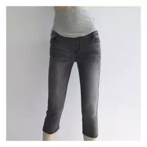 마미누리임산부용 7부청바지 허리 조절형 177097