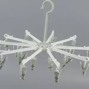 20집게 원형 빨래건조대 접이식 회전 이동식 양말 속옷 행주