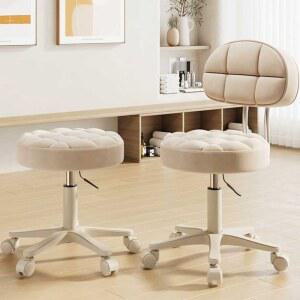 보조의자 원형 바퀴 승마의자 리프트 몽글몽글 높은의자 화장대