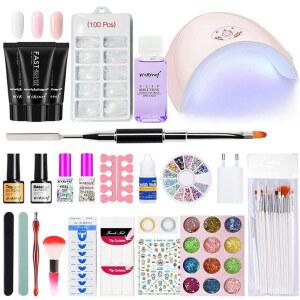 47PC 폴리젤세트 연장 30g 5색 스티커 셀프 베이스 깔끔한 젤 초보용 손톱