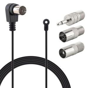 [미국배송] 카우노스타 FM 안테나 75옴 라디오 F형 남성 동축 케이블 와이어 안테나 개척자 온쿄 야마하 마란츠 실내 디지털 HD 스테레오 수신기 AV 오디오 비디오