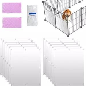 기니피그 토끼 고슴도치 햄스터 작은 동물의 산란을 방지하는 12개의 애완용 케이지 라이너 보호대 10 × 8