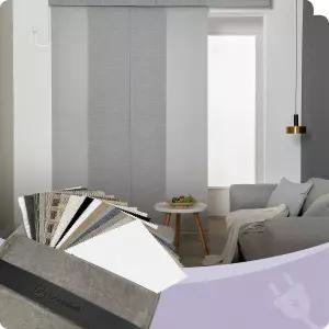 그레이윈드 슬라이딩 패널 암막 트랙 파티오 도어용 블라인드 음영 원 사이즈(패브릭 )