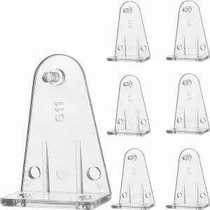 10개 브래킷 고정 클리어 플라스틱 블라인드 하단 레일 홀더 클립 수평 및 윈도우 그늘막 교체용
