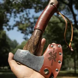 장작 한손 토마호크 캠핑용 야외 벌목 땔감 단조