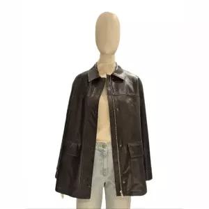 [롯데백화점]쥬크 루즈핏 페이크 레더  자켓 (Z261PSF306)