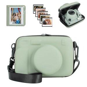 HIYQIN 후지필름 인스탁스 와이드 400과 호환되는 카메라 케이스 액세서리, 400 /210 /300 하드 EVA 휴대용 가방, 사진 앨범 및 자석 프레임 포함 - 그린
