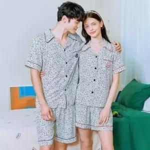 솔브 정상 가볍고 시원한 레이온 테라조나염 커플파자마 세트_K SPA2403M SPA2403W_T 1141005