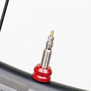 1세트 합금 로드 자전거 프레스타 밸브 너트 진공 크루저 산악 타이어 에어 노즐 이너 튜브 악세사리