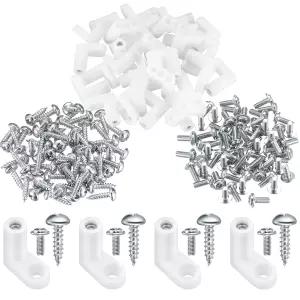 나사가 달린 60pcs PCB 보드 장착 발 흰색 L자형 회로 기판 플라스틱 스탠드오프 하드웨어 게임 콘솔