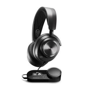 SteelSeries Arctis Nova ProMulti-System 게이밍 헤드셋 - 프리미엄 하이파이 드라이버 고해상도 오디오 360 공간 GameDAC Gen 2 ESS Sabre Quad-DAC 스텔스 리트랙터블 마이크 PC, PS5, PS4, 스위치