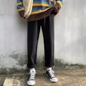 [골드스마일]남자 대학생 캠퍼스 룩 흑 청 블랙 진 데님 팬츠 코디