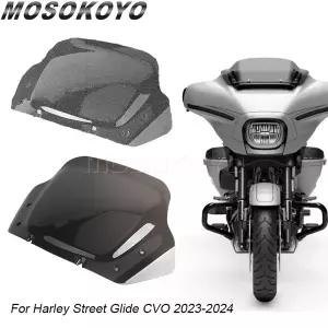 호환  할리 스트리트 글라이드 CVO FLHXSE 2023 24 용 윈드 스크린 윈드 에어 디플렉터 전면 페어링 실드