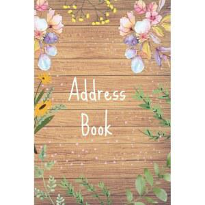 주소록: 알파벳 탭이 있는 주소 및 전화번호부 - 연락처, 전화번호, 주소, 이메일, 기념일 등을 기록하는 로그북) 예쁜 소박한 나무와