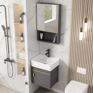 미니화장실 세면대 소형 욕실 캐비닛 콤비 베란다 세면대 세면대 좁고 긴 벽걸이 세면대