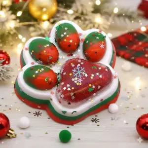 자광 크리스마스 산타친구말랑이-초대형고양이발바닥1p 산타스퀴시 루