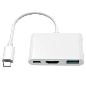 [미국배송] 폰 16/15용 AIRSKY USB C TO HDMI 어댑터 USBC 디지털 AV 멀티포트 PD 100W 4K 60HZ 및 USB3.1 타입 16/15 맥북호환 프로 패드 프로와 호환 가능