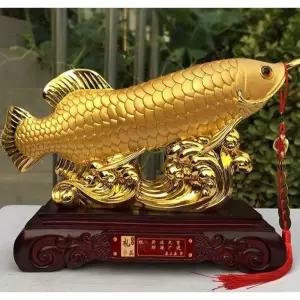 잉어 조각상 금전운 장 선물 재물복 아로와나 풍수