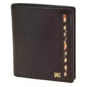 [롯데백화점]닥스 액세서리 [선물포장/쇼핑백동봉] 브라운 가죽 골드로고 중지갑 DBWA0E913W3-B