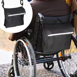 아우스틸코 휠체어 가방 백팩 방수 세탁기 세탁 가능 보관 토트 액세서리-워커 롤레이터 운송 의자용 반사