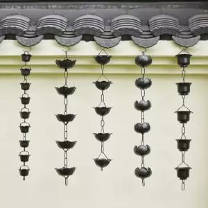 가드닝 레인체인 빗물받이 지붕 처마 홈통 배수로 한옥