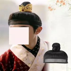 상투 - 가발 남성용 소품 상투가발 묶음형 코스프레 할로윈