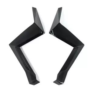 호환   사이드 윈드 디플렉터 에어 디플렉터 존테스 368G ZT 368 G용 고정 윙 레그 페어링 쉴드 블랙
