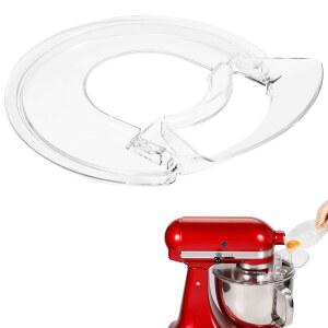 KitchenAid 4.5-5쿼트 틸트 헤드 스탠드 믹서용 푸어링 쉴드, 탈착식 슈트가 있는 스플래시 가드, 믹서 액세서리 및 부속품
