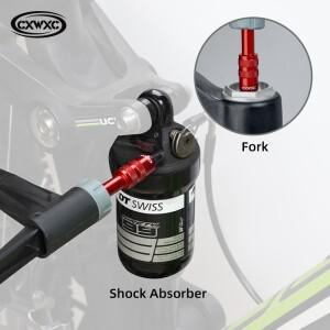 CXWXC 자전거 에어 프론트 전면 포크 리어 서스펜션 슈레이더 밸브 어댑터 쇼크 펌프 컨버터 익스텐더 노즐