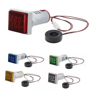 검침기 검전기 AC 50-500V 0-100A 광장 LED 디지털 전압계 전류계 110V 220V 전압 차량용 테스터 기