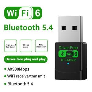 2IN 1 듀얼 밴드 900Mbps USB WiFi 블루투스 어댑터 2.4G/5GHz 동글 고속 무선 네트워크 카드 수신기 PC 노
