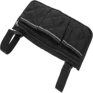 신도주즈 휠체어 가방 컵 홀더가 있는 파우치 사이드 포켓 등받이에 걸 수 보행기용 팔걸이 액세서리