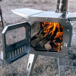 휴대용 대형캠핑 화목난로 주물 장작 나무난로 화로대 불멍화로대 캠핑
