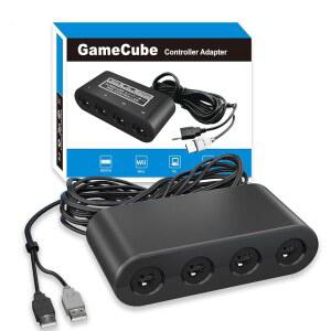 ClouDream 게임큐브 컨트롤러용 어댑터, WII U, 스위치 및 PC용 Super Smash Bros 어댑터. 터보 진동 기능 지원. 드라이버와 랙 없음. 어댑터