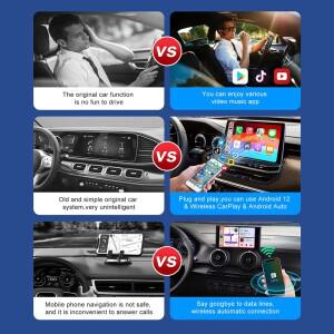 2025 스마트 미니 AI 박스 2+32GB 안드로이드 호환 13 넷플릭스 유튜브 지원 무선 카플레이 유선  99% 차량