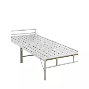 프리미엄 철제 침대 프레임 빈티지 엔틱 접이식 이중 다리 깔판 두꺼운 중학생 F