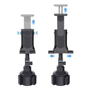 차량호환  태블릿 스탠드 컵 슬롯 360 조정 가능한 핸드폰 거치대 270 틸트 바 삼각형 베이스 램 마운트