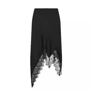 피콜로 여사친 치마 롱 봄 레이스 언밸런스 플리츠 데일리룩 KUK1