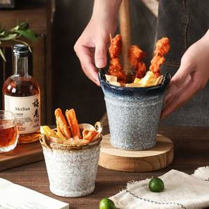 양주 위스키 아이스버킷 식 스몰 얼음 ktv 레드 아이디어 얼음통 상용 도자기