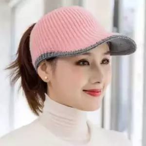 [셀러에이드]여자 가을 겨울 골프 웨어 모자 선바이저 니트 캡