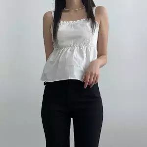 [셀러에이드]썸머 코튼 화이트뷔스티에 끈조끼 FR-1618100