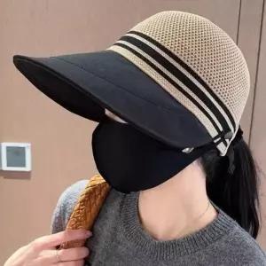 마스크걸이 니트 보닛햇 넓은챙