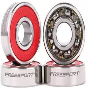 스케이트보드 롱보드 인라인 롤러 스케이트 또는 스쿠터용 풀 스틸 프리 윤활 608 베어링(8팩) 2개