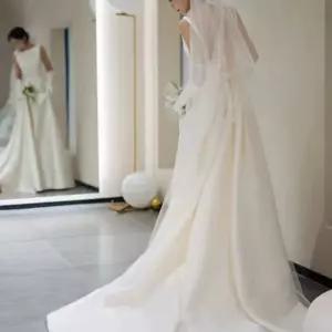 민소매 슬림핏 실크 우아 촬영 스냅 셀프 본식 드레스