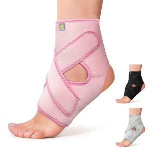 Bracoo 남성 및 여성용 발목 지지 지지대, 조절 가능한 압박 슬리브 스트랩 랩, , 관절염, 스포츠 부상 통기성 네오프렌 보호대, FS10