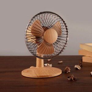 레트로선풍기 빈티지 우드선풍기 화장대 탁상용 캠핑용 저소음