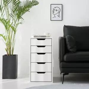 원목서랍장 틈새 서랍장 책상 5단 프린터 받침대