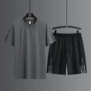 남성트레이닝복 여름 속건 라운드 반팔 투피스 티셔츠 반바지 스포츠 패션 캐주얼 아이스 심쿵해외구매